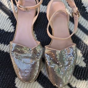Stuart Weitzman Silver Metalic Sandals